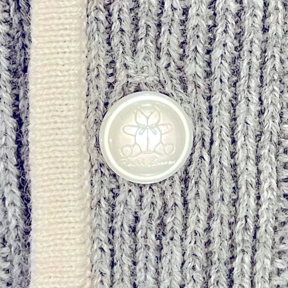 Ralph Lauren Cardigan Sweater Boys 9M Girls Cable Knit Shawl Collar Merino Wool
